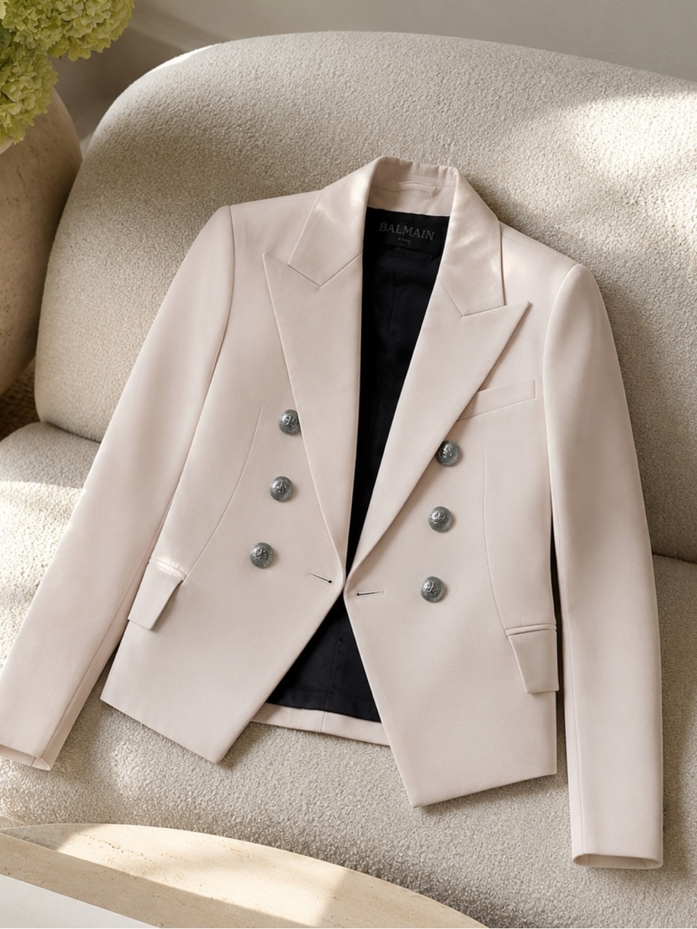 Balmain Women’s Double-Breasted pink Blazer Jacket